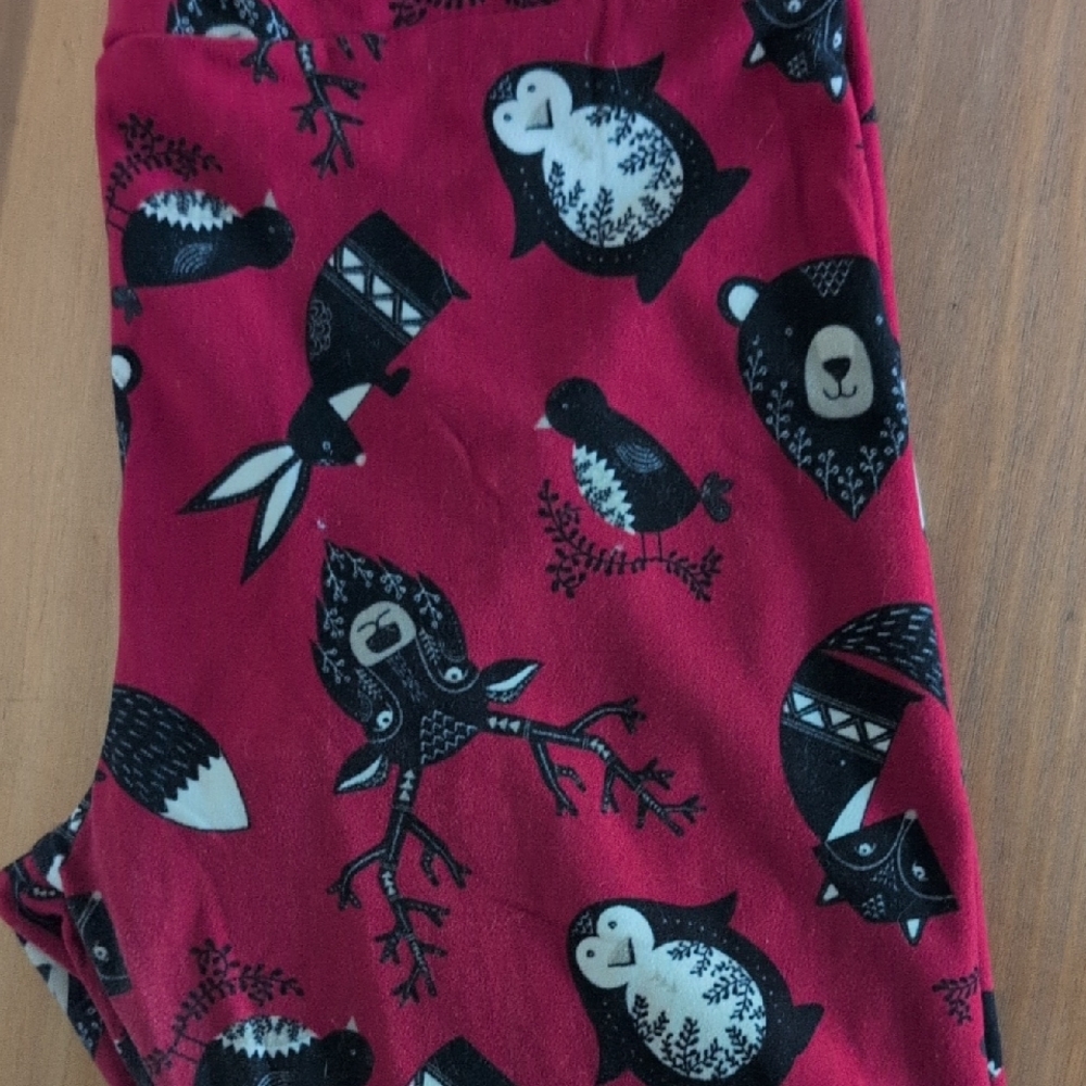 Lularoe Woodland Animals Tall And Curvy Leggings